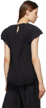 Issey Miyake Black Wrapped Pleats T-Shirt