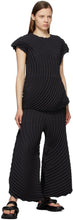 Issey Miyake Black Wrapped Pleats T-Shirt