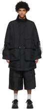 JERIH Black Detachable Pocket Coat - Jerih Noir Manteau de poche détachable - Jerih Black Detachable Pocket Coat.