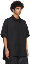 JERIH Black Detachable Shirt