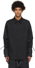 JERIH Black Detachable Shirt - Shirt détachable noir Jerih - Jerih 검은 분리형 셔츠