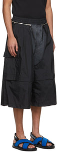 JERIH Black Detachable Shorts