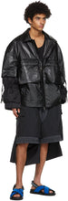 JERIH Black Detachable Shorts