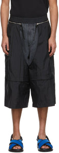 JERIH Black Detachable Shorts - Short de Jerih Noir Détachable - Jerih Black Detachable Shorts.