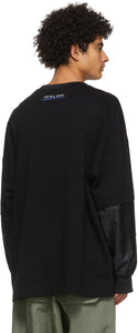 JERIH Black Detachable Sleeves Sweatshirt