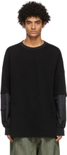 JERIH Black Detachable Sleeves Sweatshirt - Sweat-shirt de manches détachables noires Jerih - Jerih Black Detachable Sleeves Sweatshirt