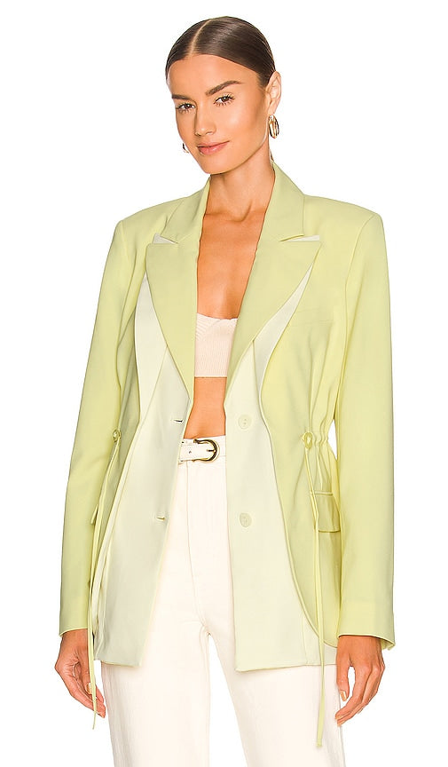 JONATHAN SIMKHAI Aitana Blazer in Yellow Jonathan Simkhai Aitana Blazer en jaune 乔纳森·辛卡（Jonathan Simkhai）