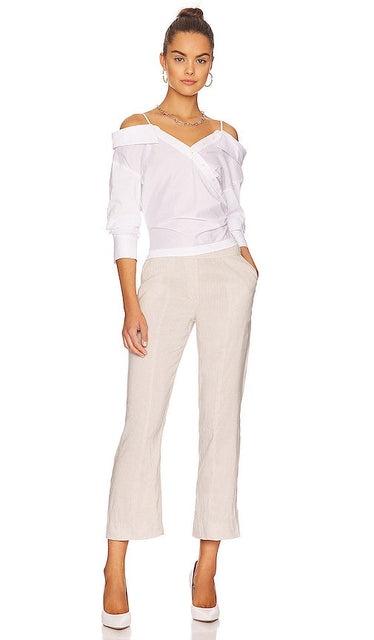 JONATHAN SIMKHAI Cecil Jumpsuit in Beige Jonathan Simkhai Cecil Suit en beige Jonathan Simkhai Cecil穿着米色的连身裤