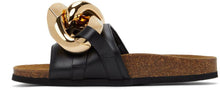 JW Anderson Black Chain Loafer Slides