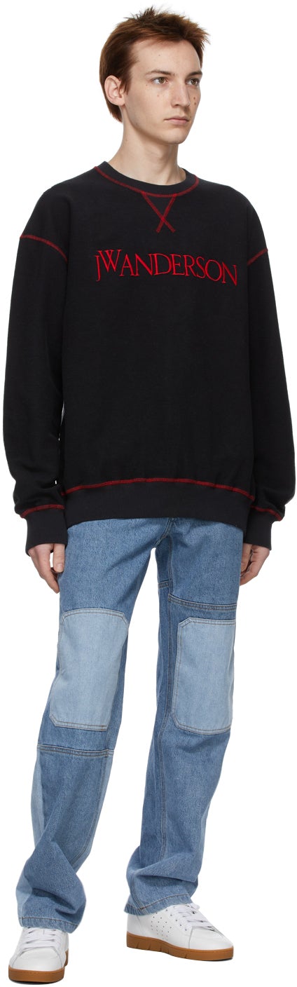 JW Anderson Black Inside-Out Contrast Sweatshirt