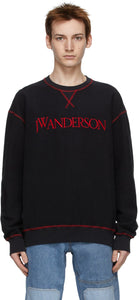 JW Anderson Black Inside-Out Contrast Sweatshirt - Sweat-shirt de contraste à l'intérieur de JW Anderson noir - JW Anderson Black Antern't Actrast Sweatsir.