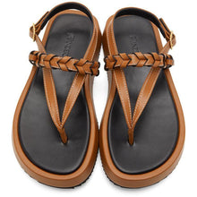 JW Anderson Brown Flatform Sandals