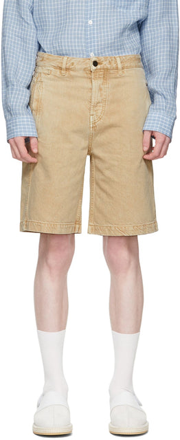 Jacquemus Beige Denim 'Le Short De Nimes' Shorts - Short Jacqueumus Beige Denim 'Le court de Nîmes' - Jacquemus 베이지 데님 '르 쇼트 드 니즈'반바지