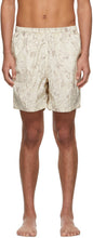 Jacquemus Beige 'Le Maillot Peinture' Swim Shorts - Jacqueumus beige 'Le Maillot peinture' Swing Short - Jacquemus 베이지 (르) 마이야 롯 페인트 (Le Maillot Peinture) '수영 반바지