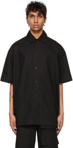 Jacquemus Black 'La Chemise Moisson' Short Sleeve Shirt - Chemise à manches courtes de Jacqueumus Black 'La Chemise Mosson' - Jacquemus Black 'La Chemise Moisson'반소매 셔츠