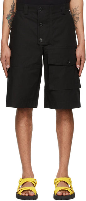 Jacquemus Black 'Le Short Laurier' Shorts - Short de Jacqueumus Black 'Le Short Laurier' - JacqueMus Black 'Le Short Laurier'반바지