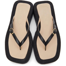 Jacquemus Black 'Les Tatanes Lin' Sandals