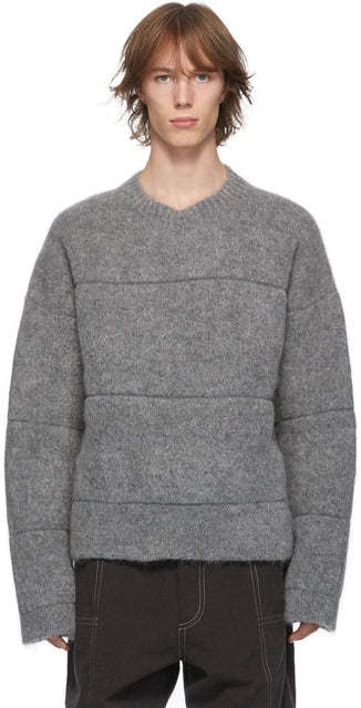 Jacquemus Grey 'La Maille Albi' Sweater - Jacqueumus Grey 'La Maille Albi' Pull ' - JacqueMus 그레이 '라 메일러 알비'스웨터