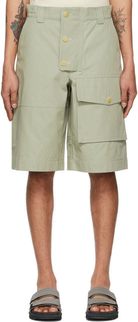Jacquemus Grey 'Le Short Laurier' Shorts - Short de Jacqueumus Grey 'Le Short Laurier' - JacqueMus 회색 '르 짧은 Laurier'반바지