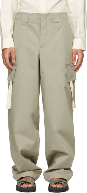 Jacquemus Khaki 'Le Pantalon Alzu' Cargo Pants - Jacqueumus Khaki 'Le pantalon de cargaison de la Pantalon Alzu' - Jacquemus Khaki 'Le Pantalon Alzu'화물 바지