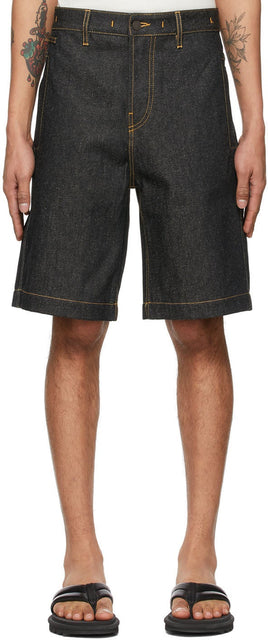 Jacquemus Navy 'Le Short de Nimes' Shorts - Short de Jacqueumus Navy 'Le Short de Nimes' - Jacquemus 해군 ​​'르 쇼트 드 니즈'반바지