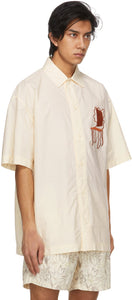 Jacquemus Off-White Embroidered 'La Chemise Moisson' Short Sleeve Shirt