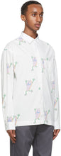 Jacquemus Reversible White Flip Flop Print 'La Chemise Jacques' Shirt