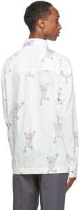Jacquemus Reversible White Flip Flop Print 'La Chemise Jacques' Shirt