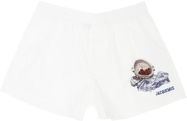 Jacquemus White 'Le CaleÃ§on' Boxers - Jacqueumus White 'Le Calepara' Boxers - jacquemus 화이트 '르 caleÃ§on'권투 선수