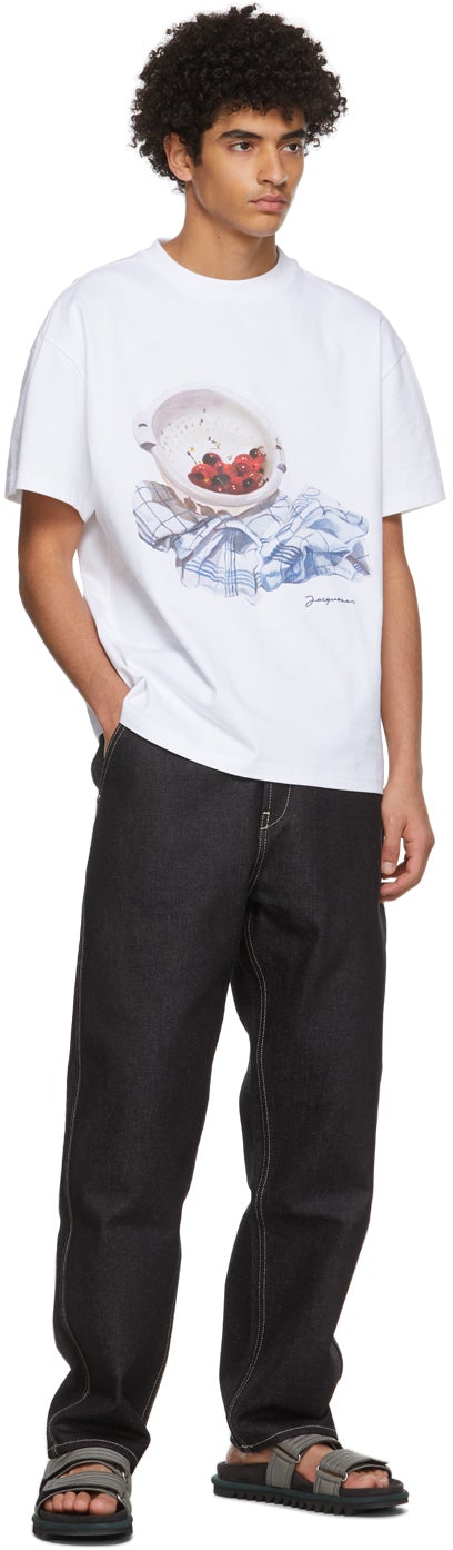 Jacquemus White 'Le T-Shirt Cerises' T-Shirt