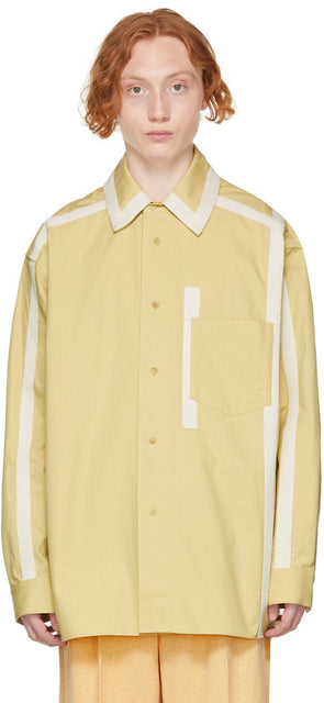 Jacquemus Yellow 'La Chemise Grain' Shirt - Chemise Jacqueumus Jaune 'La Chemise Grain' - JacqueMus 노란색 'La Chemise 곡물'셔츠