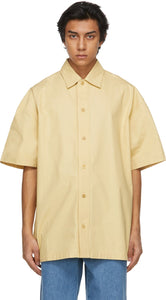 Jacquemus Yellow 'La Chemise Moisson' Short Sleeve Shirt - Chemise à manches courtes de Jacqueume Jaune 'La Chemise Mosson' - JacqueMus 옐로우 '라 화학 Moisson'짧은 소매 셔츠
