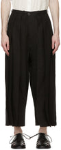 Jan-Jan Van Essche Black Linen Loose Fit Trousers - Jan-Jan Van Van Essche Pantalon en linge en lin noir - Jan-Jan van essche 검은 린넨 느슨한 맞는 바지