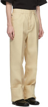 Jil Sander Beige Wool Turn Up Cuff Trousers