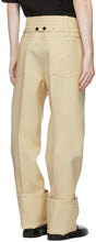 Jil Sander Beige Wool Turn Up Cuff Trousers