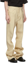 Jil Sander Beige Wool Turn Up Cuff Trousers