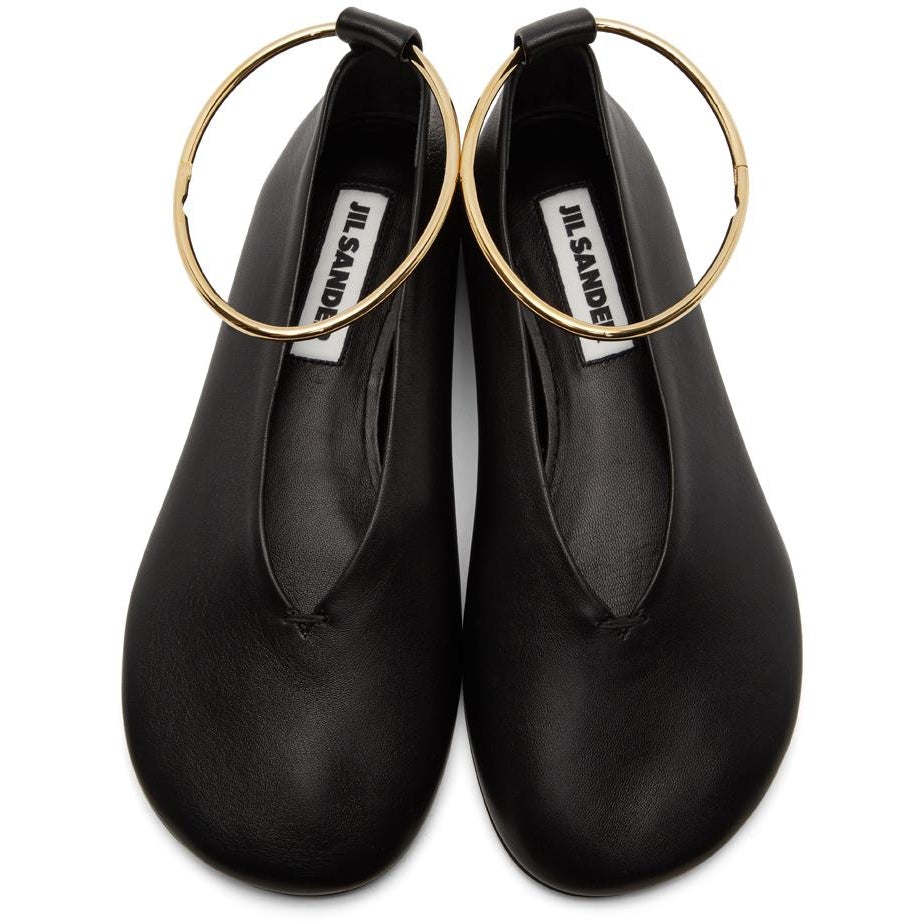 Jil Sander Black Classic Anklet Ballerina Flats – BlackSkinny