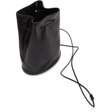 Jil Sander Black Climb Drawstring Bag - Jil Sander Sac à cordon d'escalier noir - JIM 샌더 블랙 러프 스트링 백