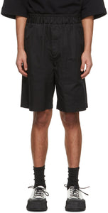 Jil Sander Black Cotton Gabardine Pocket Shorts - Jil Sander Noir Coton Coton Gabardine Short - 길 샌더 블랙 코튼가 비네 주머니 반바지