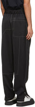 Jil Sander Black Crinkled Panel Trousers