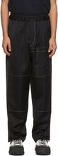 Jil Sander Black Crinkled Panel Trousers - Jil Sander Panneau à panneaux froissés noirs - JIL 샌더 블랙 블랙 스커스 패널 바지