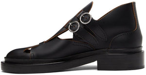 Jil Sander Black Leather Antick Loafers