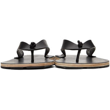 Jil Sander Black Leather Sandals