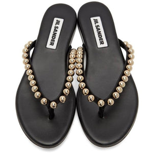 Jil Sander Black Pearl Sandals