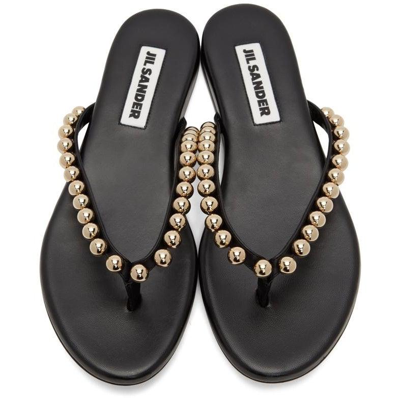 Jil sander beaded discount sandals