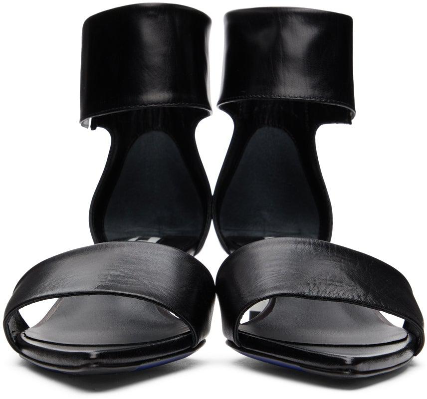 Jil Sander Black Velcro Sandals