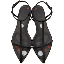 Jil Sander Black Polka Dot Pointy Toe Flat Sandals