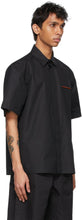 Jil Sander Black Poplin Pin Short Sleeve Shirt