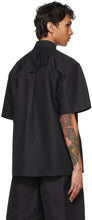 Jil Sander Black Poplin Pin Short Sleeve Shirt