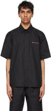 Jil Sander Black Poplin Pin Short Sleeve Shirt - Jil Sander Black Poplin Shirt à manches courtes à manches courtes - JIM 샌더 블랙 포플린 핀 짧은 소매 셔츠